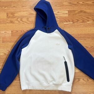 Lacoste Royal Blue & White Hooded Pullover